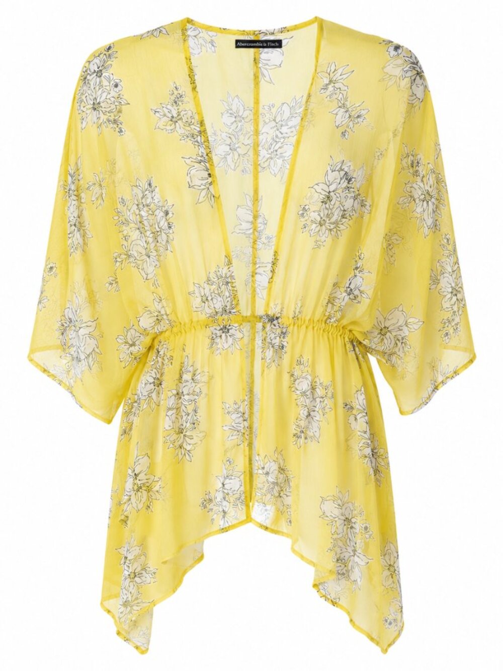 Abercrombie & Fitch Yellow Floral Swimsuit Cover Up (Size O/S)
